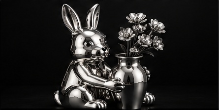 Flower Bunny Silver Edition